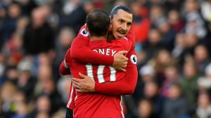 Zlatan Ibrahimovic y Wayne Rooney