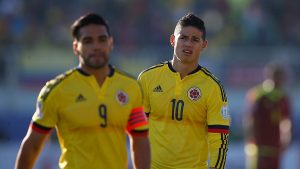 Falcao y James con Colombia