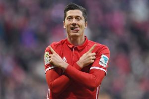 Robert Lewandowski con el Bayern Múnich