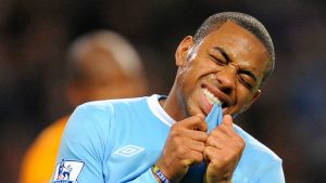 Robinho con el Manchester City
