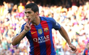 Suárez con el Barca