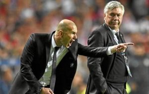 Zidane y Ancelotti en el Madrid