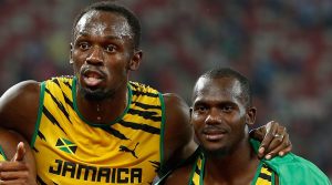 usain bolt y nesta carte jamaica beijing 2008