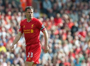 Jamie Carragher con los 'reds'