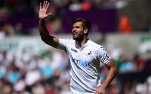 Fernando Llorente con el Swansea