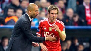 Lahm y Pep en el Bayern