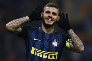 Mauro Icardi con el Inter de Milán celebrando un gol