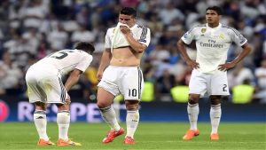 Real Madrid triste y James triste