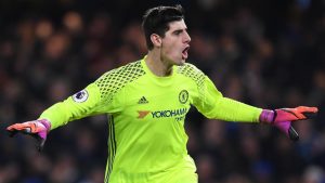 courtois celebra triunfo con el chelsea premier league