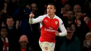 Alexis Sánchez con el Arsenal
