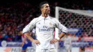Cristiano Ronaldo celebrando con el Madrid