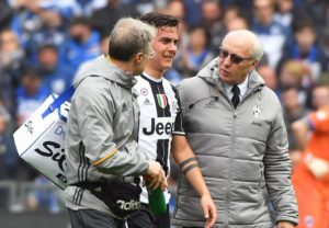 Dybala sale lesionado con la Juve