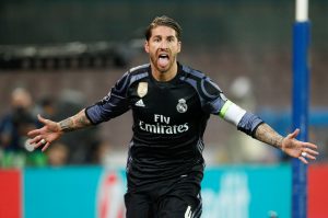 Sergio ramos con el Real Madrid