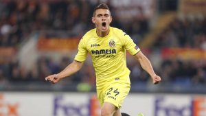 santos borre celebra su primer doblete con el villareal en la liga