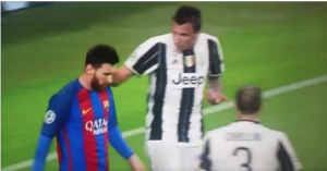 Messi y Mandzukic en la Champions