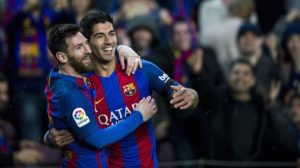 Messi y Suárez ante la Real Sociedad