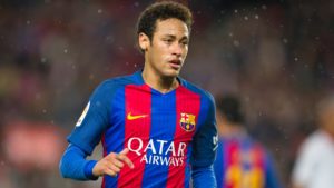 Neymar con el Barcelona en primer plano