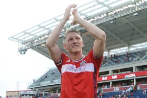 Bastian Schweinsteiger anota su segundo gol con Chicago Fire.