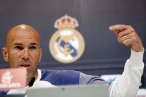 rueda de prensa de zidane con el real madrid