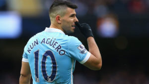 Agüero con el City
