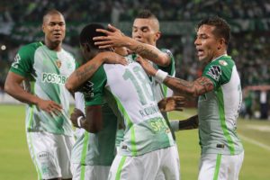 Nacional celebrando gol