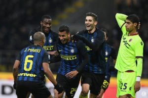 Jeison Murillo celebrando gol con Inter