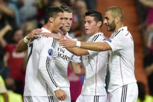 Ronaldo, Benzema, Bale y James