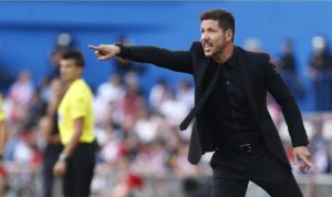 Simeone con el Atlético