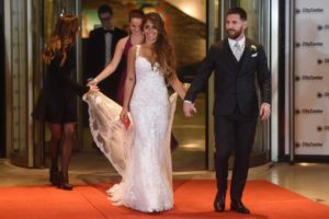 Messi y Antonella en su boda