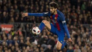 André Gomes en el Camp Nou