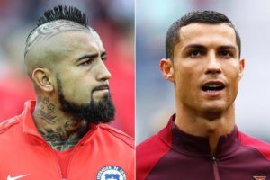 Arturo Vidal y Cristiano Ronaldo