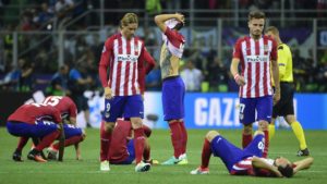 Atlético de Madrid triste