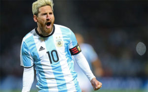 Leo Messi con Argentina