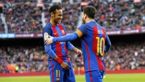 Neymar y Messi en el Camp Nou