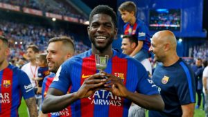 Samuel Umtiti con el Barcelona