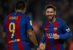 Suárez y Messi con el Barcelona