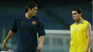 riquelme y tevez pelean