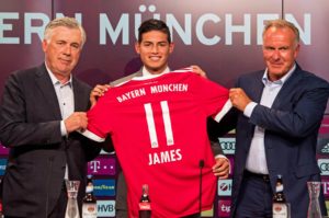 Ancelotti, James y Rummeniegge