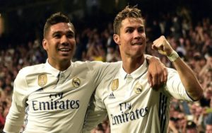 Casemiro y Cristiano Ronaldo