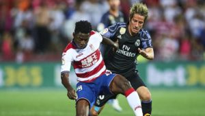 Coentrao con el Madrid ante el Granada