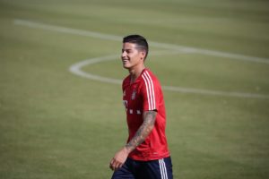 James entrenando con el Bayern Múnich