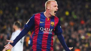 Mathieu con el Barca