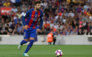Piqué con el Barca