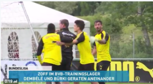 pelea de dembele con burki entrenamiento borussia dortmund