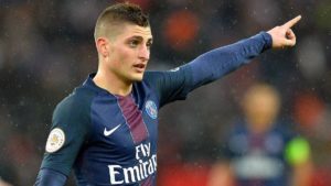 El mediocampista italiano marco verratti con la camiseta del psg
