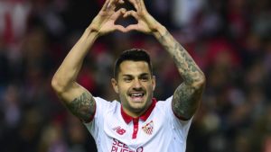 vitolo celebra con el sevilla antes de la traición y fichar por el atleti