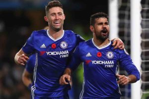 Cahill con Diego Costa en el Chelsea