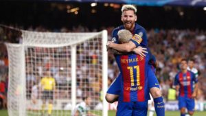 Messi y Neymar en el Camp Nou