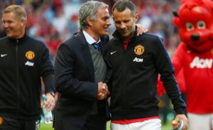 Mou y Giggs en Old Trafford