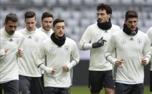 Selección alemana entrenando